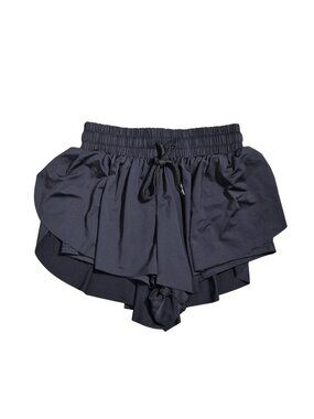 NWOT | Black Butterfly Ruffle Active Shorts | Flowy Running Skort | Size 4/5